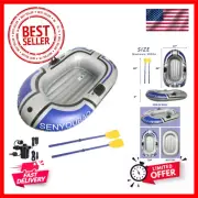 Inflatable Boat, Swimming Pool Lake Float Raft for Adults, Portable Fishing B...
