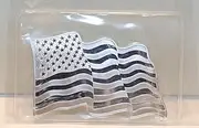 1 oz Old Glory American Flag by SMI 1 oz .999 Silver Bullion Security Art Bar