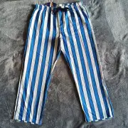 Peter Alexander Mens Long Pyjama Pants Size XL Striped Blue / White Lounge Pants