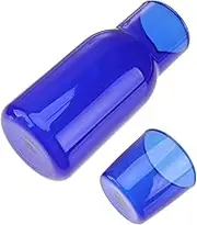 Cabilock 1Set Glass Cup and Water Kettle Set Gem Blue Water Bottle and Drinking Tools for Home Office Hotel High Borosilicate Glass for Beverages