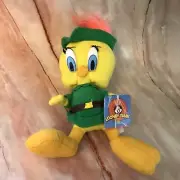 Tweety Plush Bird Robin Hood 1997 Looney Tunes Warner Bros NWT Vtg Jj