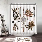 Cool Native American Set Shower Curtain