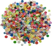 1000 Pcs Resin Buttons, Assorted Sizes Round Craft Buttons, Mixed Colors
