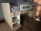 Doc Midi Loft Bed - King Single: with pull-out desk + cupboard + draws + shelves
