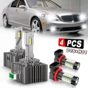 For Mercedes-Benz S550 2007-2010 D1S+H11 HID/LED Headlight Hi/Lo +Fog Light Bulb (for: BMW)