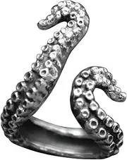 [Ghjkldha] Octopus Ring,Adjustable Pirate Ring | Vintage Unisex Devilfish Jewelry Punk Rings for Men Women Adjustable Crochet Ring, Refer to description, refer to description, Unisex