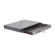 1U Locking Rack Mount Drawer Secure Steel Storage for 19" Network Server