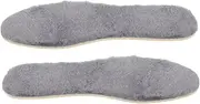 Ipetboom 1Pair Warm Insoles for Winter Comfortable Fluffy Fuzzy Shoe Inserts for Men Breathable Insoles for Cold Weather Fits Shoe Types Grey