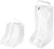 [uxcell] Boots Storage Bags, 2 Pack Waterproof Tall/Short Boot Carry Bag Boots Organizer Protector Bag for Travel, White