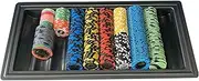 Poker Chip Case - Aluminum Poker Chip Storage, Portable Holder | Dealer Chips Tray Dealer Table Rack, Lockable Box with Key, Premium Accessories for Game Night