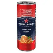 Italian Sparkling Drink Aranciata Rossa 11.15 Oz x 6 (C