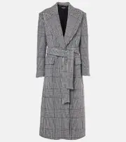 [Dolce & Gabbana] Dolce & Gabbana Houndstooth wool-blend coat AU 12 multicoloured