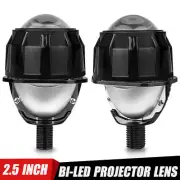 LED Mini Headlight 2.5'' Bi LED Projector Lens 100W 6000K Universal Retrofit DIY
