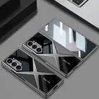 Electroplating Leather Phone Case Film Integrated Shell Fit For Samsung Z Fold 6