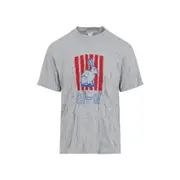 [Bottega Veneta] Bottega Veneta-Light Grey Crushed Cotton Si-Si T-Shirt-Uomo L STAND