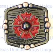 Red Poppy Concho CON414-O-RED