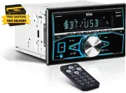820BRGB Car Stereo Double Din, Bluetooth No CD DVD Player AM/FM Radio Receiver