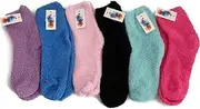 [6 Pairs] LYLAC Homeware Winter Bedroom Socks, Soft Polyester Blend, Multi-Colour Pack, Sizes 5-8