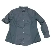 Chef Works Seville Shirt SES02W Womens Size XL Server Uniform Slim Fit Gray NWOT