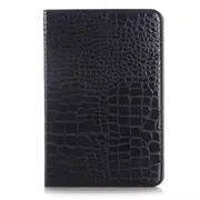 MCC iPad mini 4 Crocodile-style Leather Case Cover Apple mini4 Skin [Black]