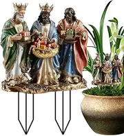 Christmas Religious Garden Stakes, Nativity Scene Yard Art, Acrylic Garden Decorations, Waterproof Pathway Decor, Wear-Resistant Christmas Supplies, Outdoor Holiday Decorations, Garden Nativity Decor