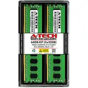 A-Tech 64GB 2x 32GB 2Rx8 PC4-25600R RDIMM DDR4 3200 ECC REG Server Memory RAM