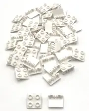 Lego 50 New White Hinge Bricks 2 x 2 Top Plates Pieces
