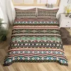 Bedding Set Twin,Rustic Southwestern Bohemian Comforter Cover Stripe Arrow