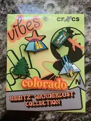 Colorado Crocs Jibbitz Wanderlust Collection 5 pack Tree Ski Tent