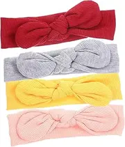 [Abaodam] 4pcs Girl Hairbands Bow Design Elastic Boy Girl Headbands and Hair Accessories for Special Occasions and Everyday Wear