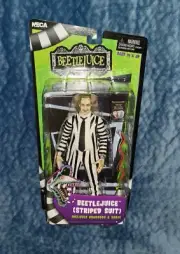 NECA Beetlejuice (1988) Black and White Striped Suit 7" Action Figure MOC