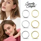 925 STERLING SILVER Sleeper Hoop Earrings 18G Solid Hinged Gold Or Silver (Pair)