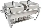 Buffet Ovens - Round Food Warming Tray,Food Warming Buffet,hot Pot Buffet Set,Stainless Steel Hot Plate Buffet Set with Glass Viewing Lid and Built in Lid Holder
