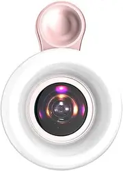Macro Lens - 53 -Purpose Led Fill Light with 100mah Battery, 26-28 Lumens Adjustable Fill Light Lamp with 15x Macro Lens | Rechargeable Fill Light for Phone, Camera, Video, Conference, Live