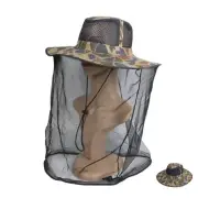 Mosquito Fly Head Net Mesh Hat Bee Insect Bug Protector Outdoor Fishing