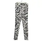 NEW Zara Zebra Print High Rise Skinny Pants Black & White Funky - Size XS