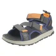 Mens Clarks Textile All Terrain Leisure Triple Strap Sandals "ATL Trek Tide"
