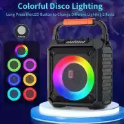 Karaoke Machine w/2 Wireless Microphone-Portable Bluetooth Speaker