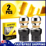 2x T20 7440 WY21W W21W 54 SMD AMBER ORANGE LED INDICATOR SIGNAL LIGHT BULBS 12V