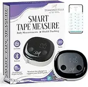 Diamond Hills Rechargeable Smart Body Tape Measure, Measuring Tape for Weight Loss, 60in/150cm, Bluetooth Body Measurement with App, Fitness Measurement Device for Muscle Gain, Waist