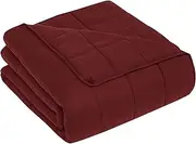 CuteKing Weighted Blanket for Adults: Weighted Blanket with Premium Glass Beads - Breathable Heavy Blanket for Comfort Sleep - Thick Blanket for Adult All Season (20lbs, 80"x87", Claret Red)