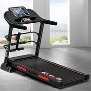 [Black Lord] Treadmill Foldable Running Machine Auto Incline Fitness Equipment 5.3 HP Electric Exercise Walking Jogging Hiking Cardio Aerobic Trainer Home Gym Office Commercial (EXP66 Epic Series)
