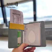 在飛比找松果購物優惠-RFID防盜刷護照夾 護照包 皮革護照套 收納夾/證件夾 超
