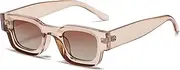 [AIEYEZO] Modern Thick Rectangle Sunglasses for Women Men Retro 90s Chunky Square Polarized Sunnies