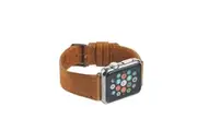 For Apple Watch Series 9,45-mm Case,Genuine Leather Oil Wax Rounded Strap,Brown