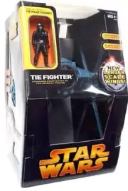 STAR WARS TIE FIGHTER w/ LARGER SCALE WINGS and TIE PILOT FIGURE