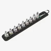 Wera 003972 Belt 3 Zyklop 3/8" Drive Torx Bit Socket Set with Holding Function