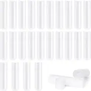 Empty Lipstick Container Lip Gloss Tubes, 24Pcs Travel Lip Balm Tube Containers, Round Bottle Lipstick Container with Cap, Round Plastic Lips Balm Tube, White