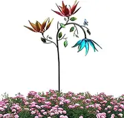 Wind Spinners Outdoor, Colorful Metal Wind Spinners, Holiday Decorations for Porch Pathway Youth Lawn Family Flowerbed Boys Girls