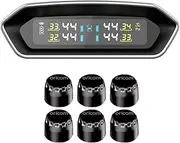 Oricom TPS10-6E Real Time Tyre Pressure Monitoring System Including 6 External Sensors - Replaceable battery, IPX7 Waterproof, Wireless, Micro USB, Pressure, Solar Power, Sensor Fail Warning